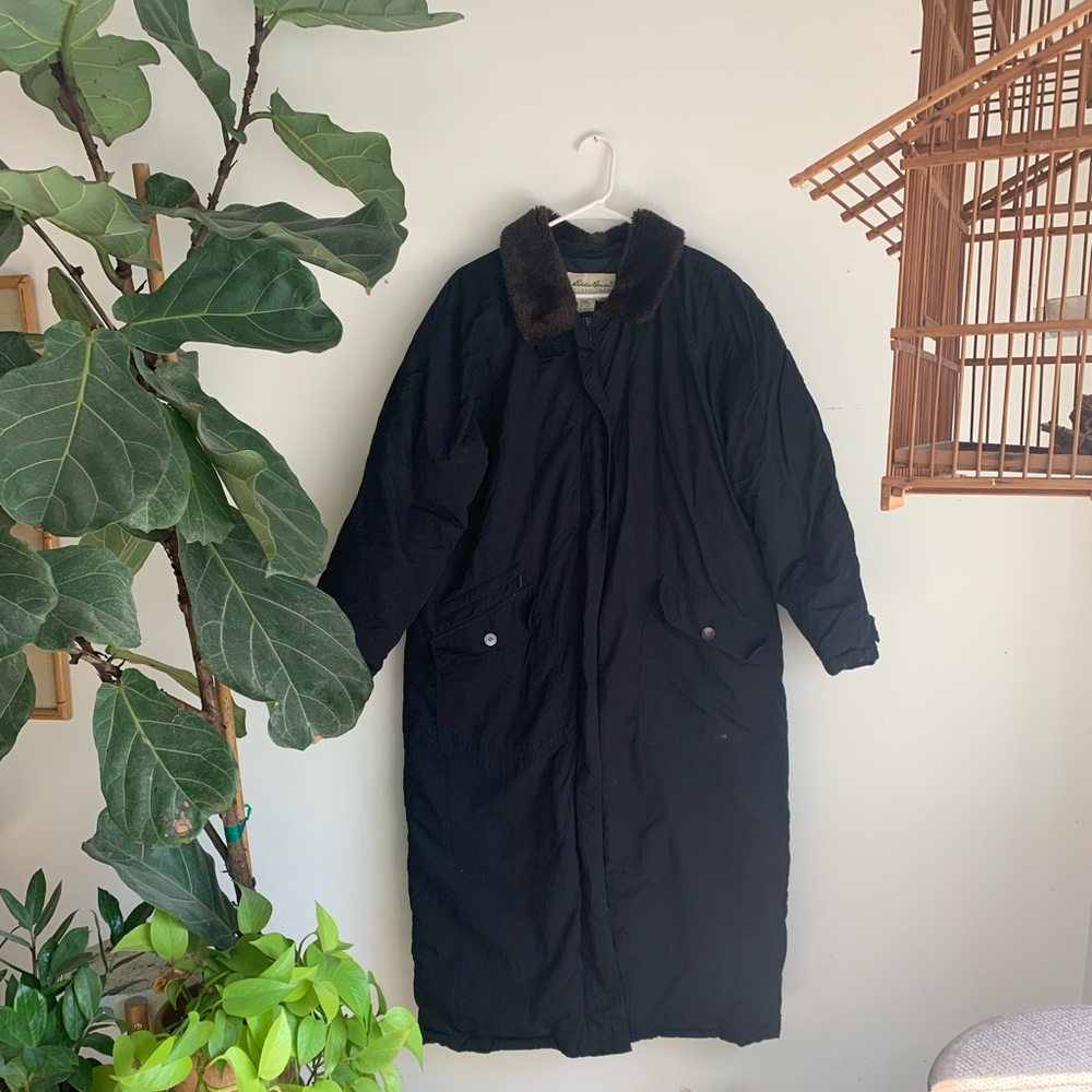 Vintage Eddie Bauer Down Puffer Parks with Fur Collar